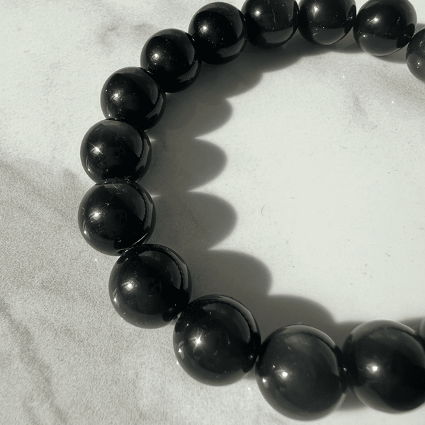 Bracelet Obsidienne Noire - Collection Homme Protection - Lulimylia