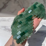 Masque Yeux en perles Rouleau de Jade ® anti-imperfections réutilisable (Aventurine Verte)