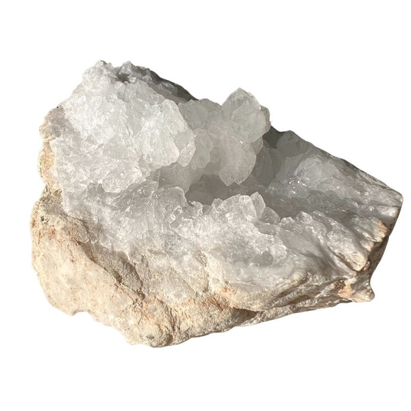 magnifique géode cristal de roche du brésil rouleau de jade isssue de mines raisonnées lulimylia